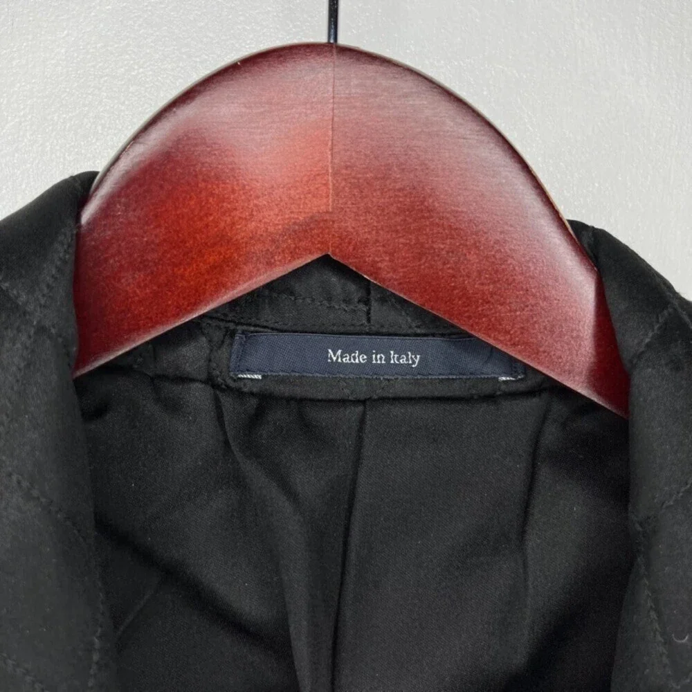 Tom Ford x Gucci Mens Smoking Jacket 46R IT - 36R US Black Velvet Quilted Satin